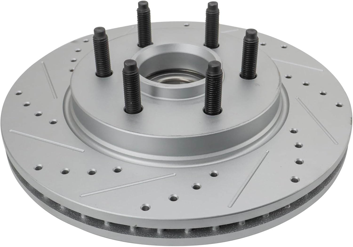 TRQ Front Performance Brake Rotors Set Vented Premium G-Coated Compatible with 2004-2008 Ford F-150 2006-2008 Lincoln Mark LT