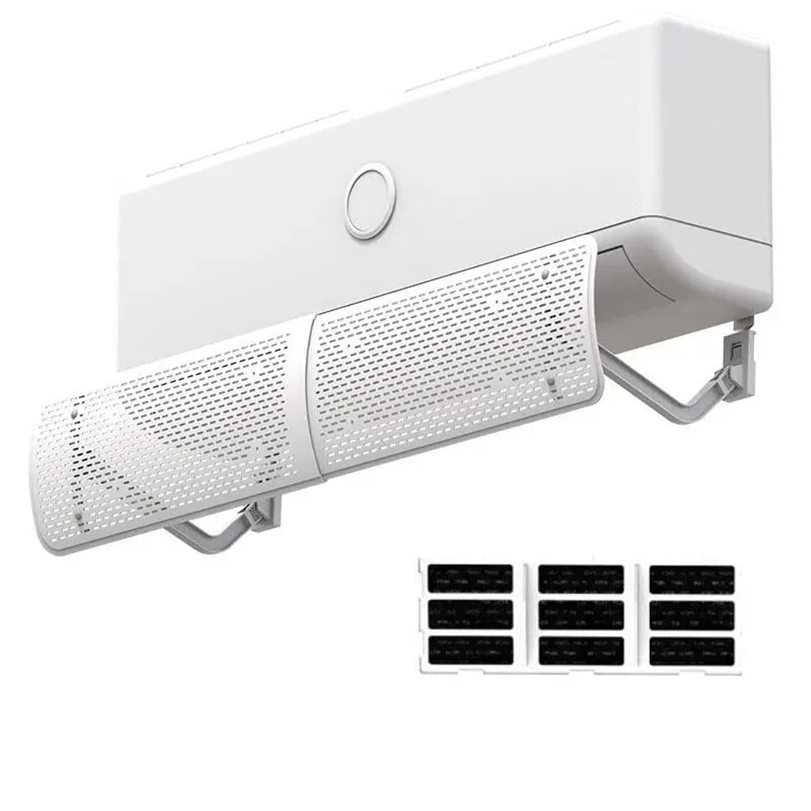 YGMNQAL Air Conditioner Deflector Fan Air Conditioner Wind Shield Anti-Direct Blowing Air Outlet Wind Board Household Wind Deflector Filter Cold Air Baffle(Blue)