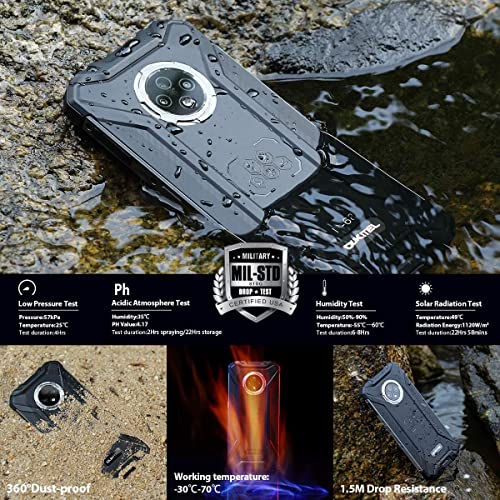 Oukitel Unlocked Rugged Smartphone Wp8 Pro, 6.49 Inch Display Android 10 Rugged Cell Phones 4Gb Ram+64Gb Rom 5000Mah Ip68 Waterproof Unlocked Phone Dual Sim 16Mp Rear Triple Camera Nfc Black #TOP1
