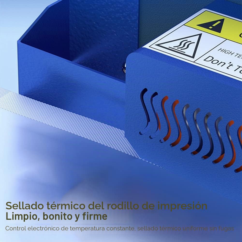 Máquina automática de sellado continuo 300W Sellador térmico automático de bolsas de plástico con grosor de bolsa ajustable, 2500 bolsas/h Herramienta automática de envasado de alimentos para película