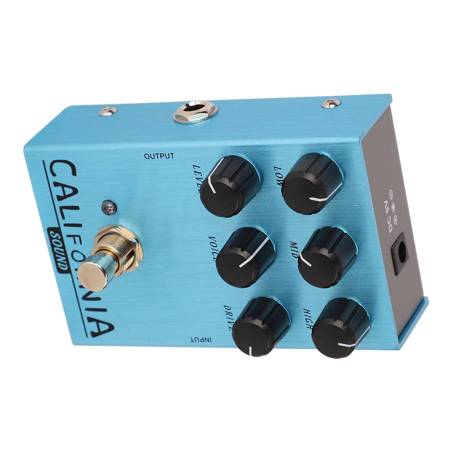 Sxhlseller Pedale Effetti Overdrive Distorsione per Chitarra Elettrica per Chitarristi di Tutti i Livelli, Effettore in Lega di Alluminio Stile Vintage per Appassionati di Musica (AN 32 Azzurro)