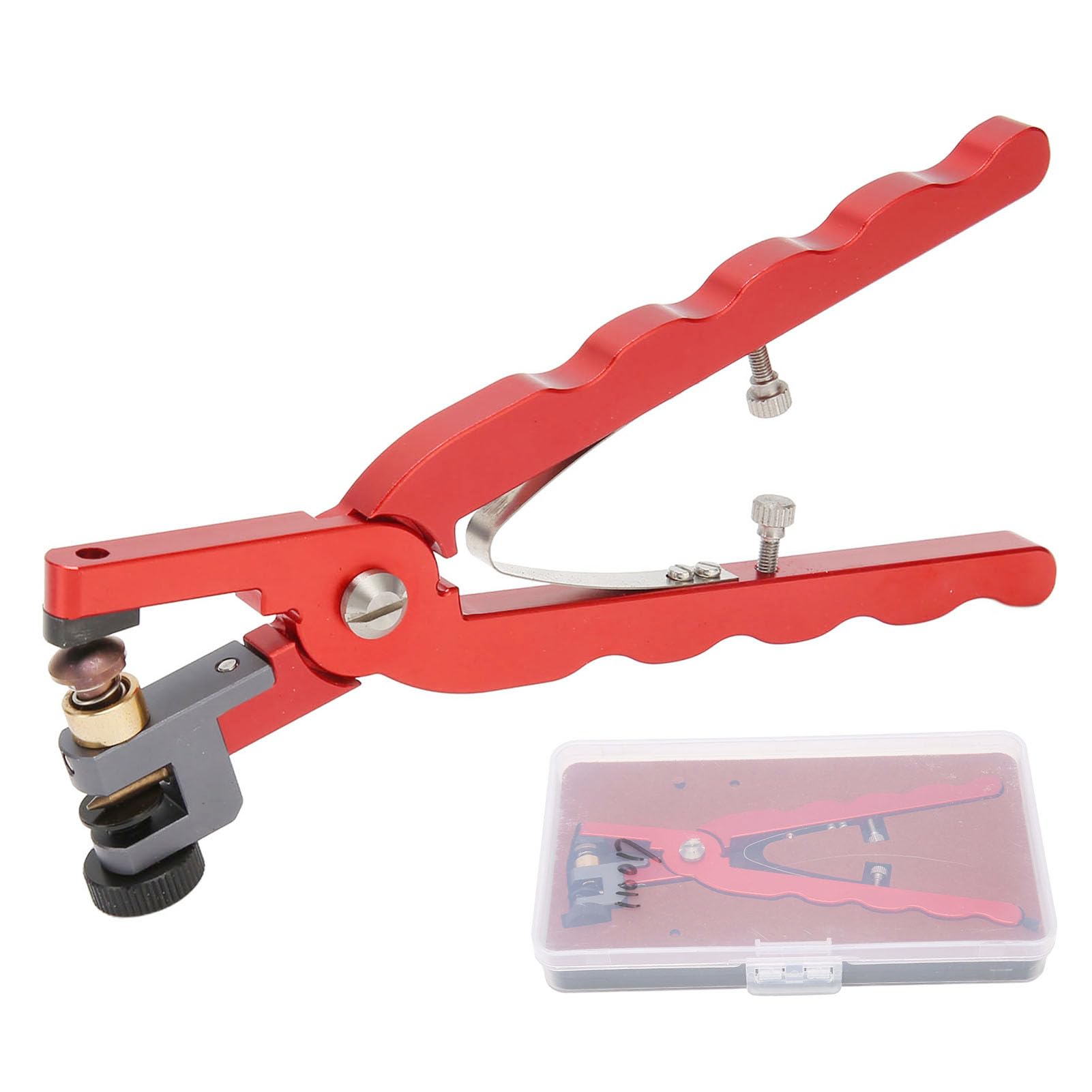 Cryfokt Alicates Perforadores de Cuero, Herramienta Perforadora de Correa de Reloj con Acero Inoxidable y Ergonómico con una Variedad de Calibres, para Cinturones, Zapatos
