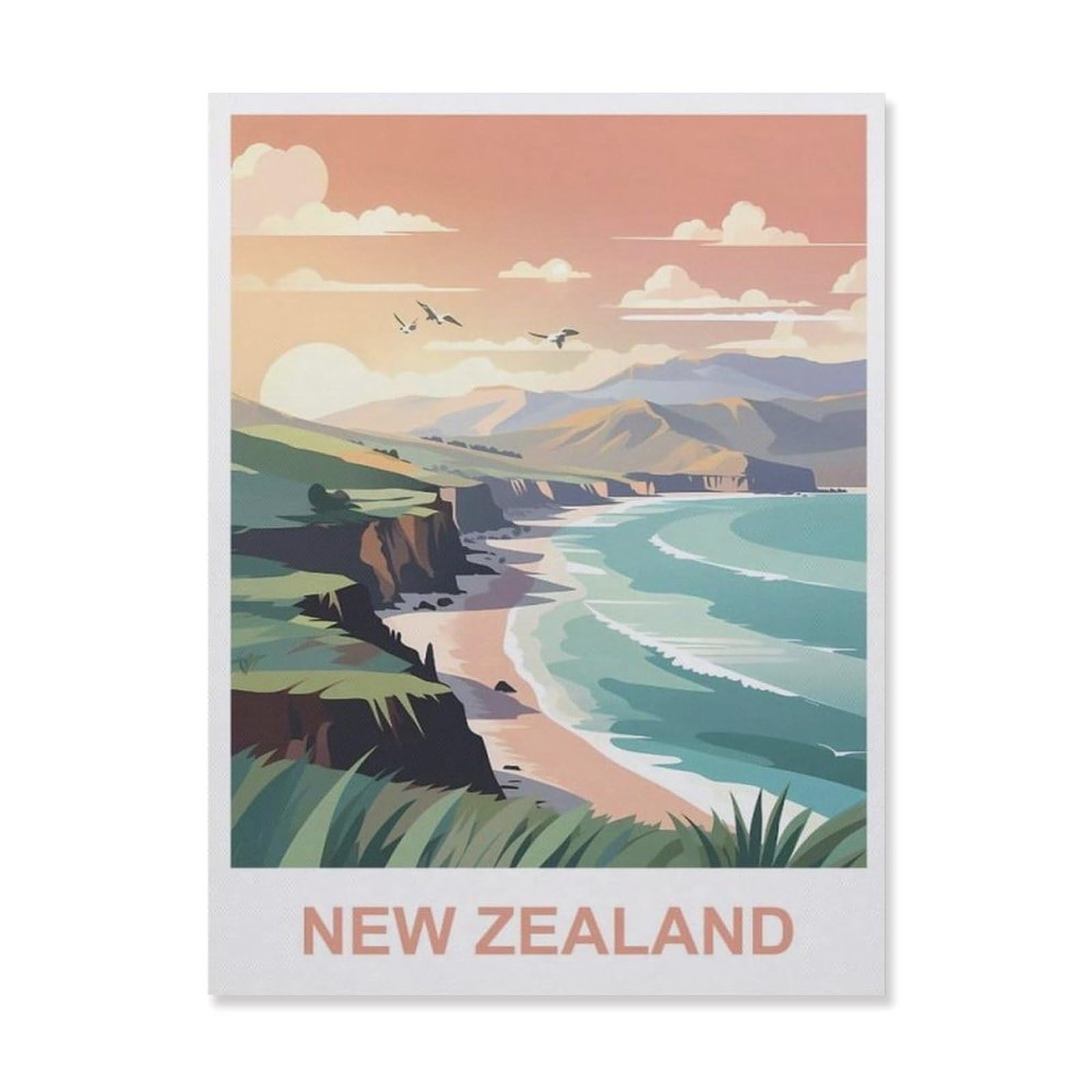 Vintage Metal Tin Sign，New Zealand(20x30cm）
