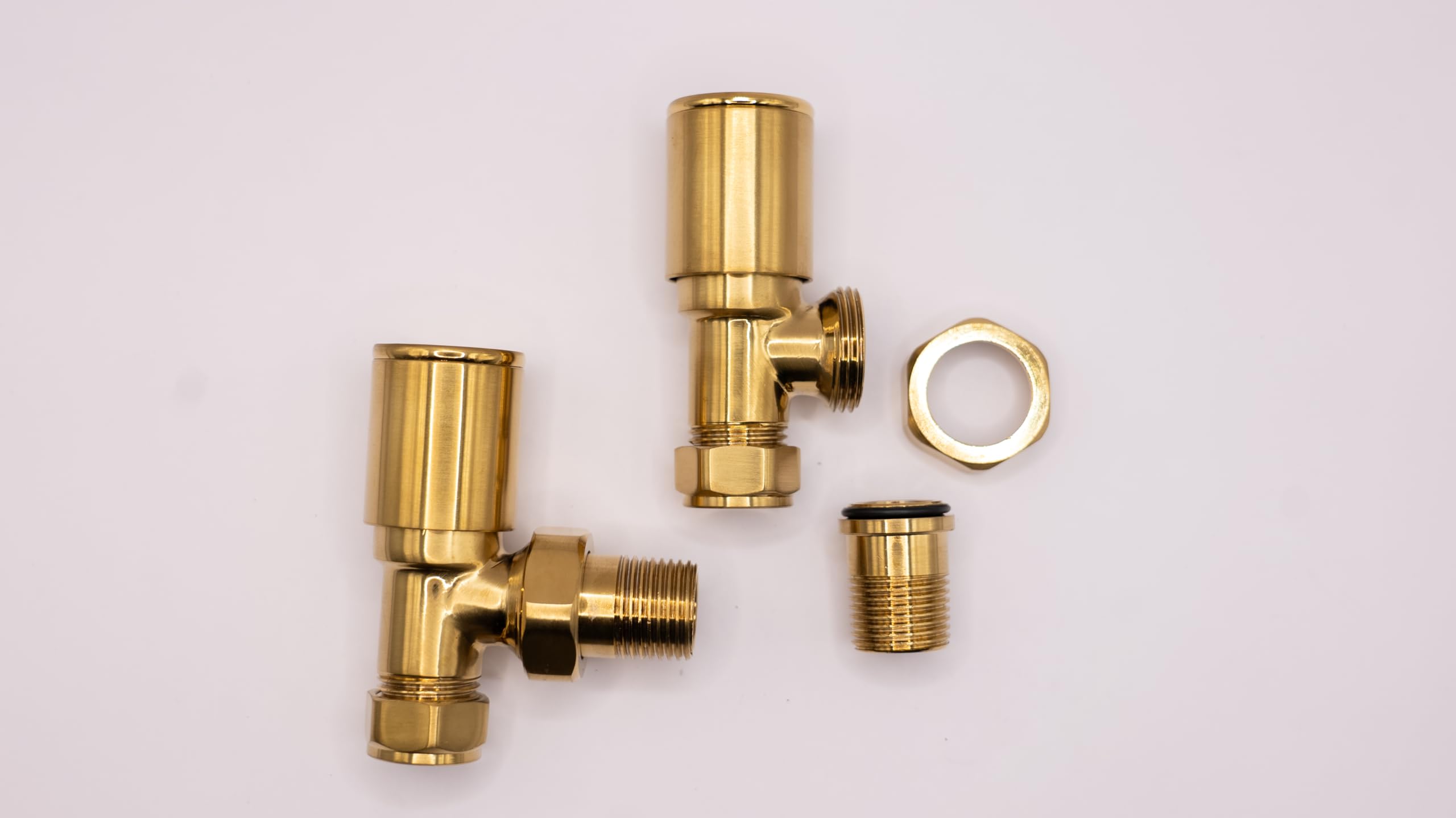 Spazzola Ottone Scaldasalviette In Ottone Spazzolato 40x60cm - Per Bagno Moderno, Connessione 1/2", 5 Anni Garanzia Termosifone Da Parete - Foto 3