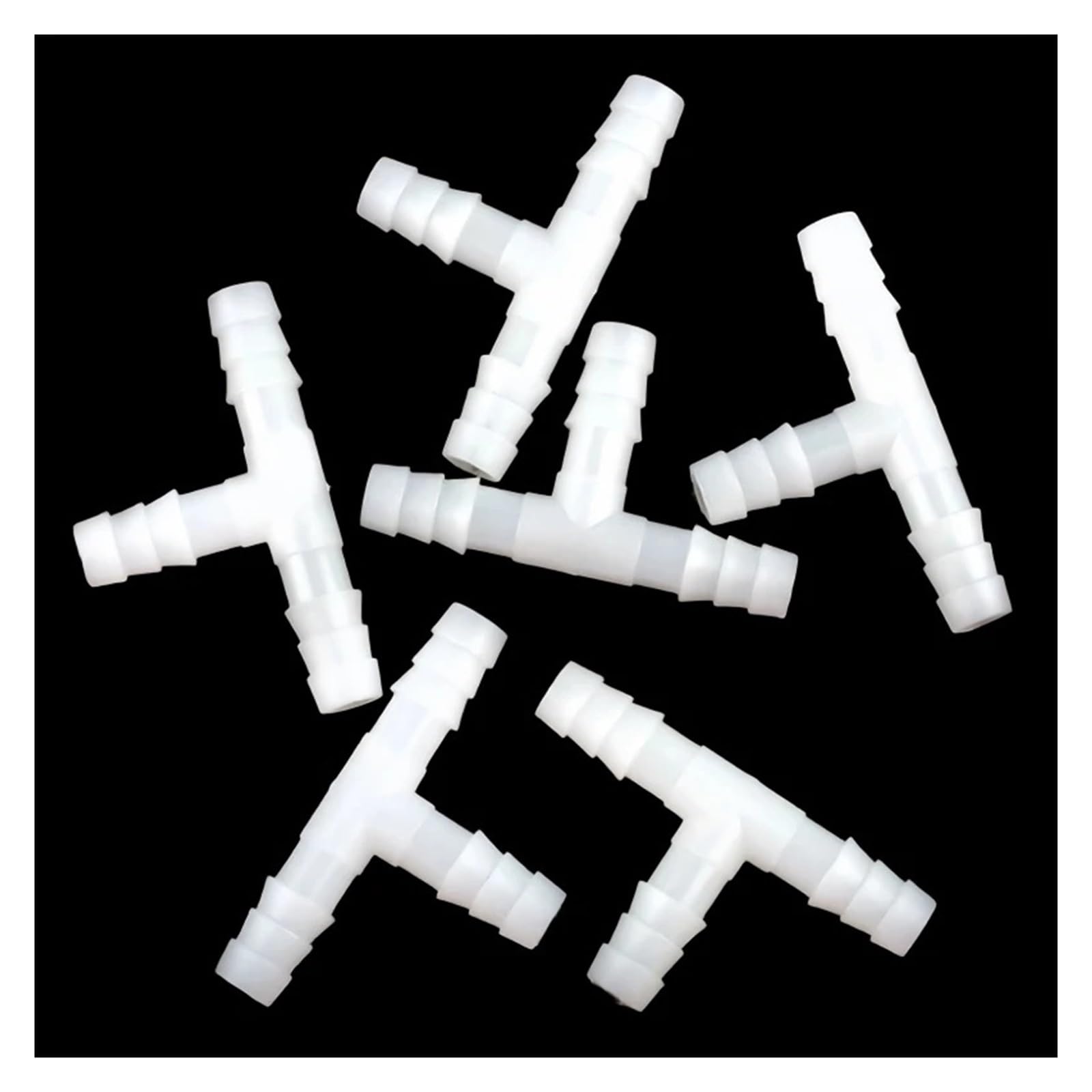 3~100PCS 4 26mm Weiß T-anschluss PE Pagode Schlauch Verbindungen Garten Bewässerung Kunststoff Zubehör Aquarium wasser Tank Adapter(11mm,100 pieces)