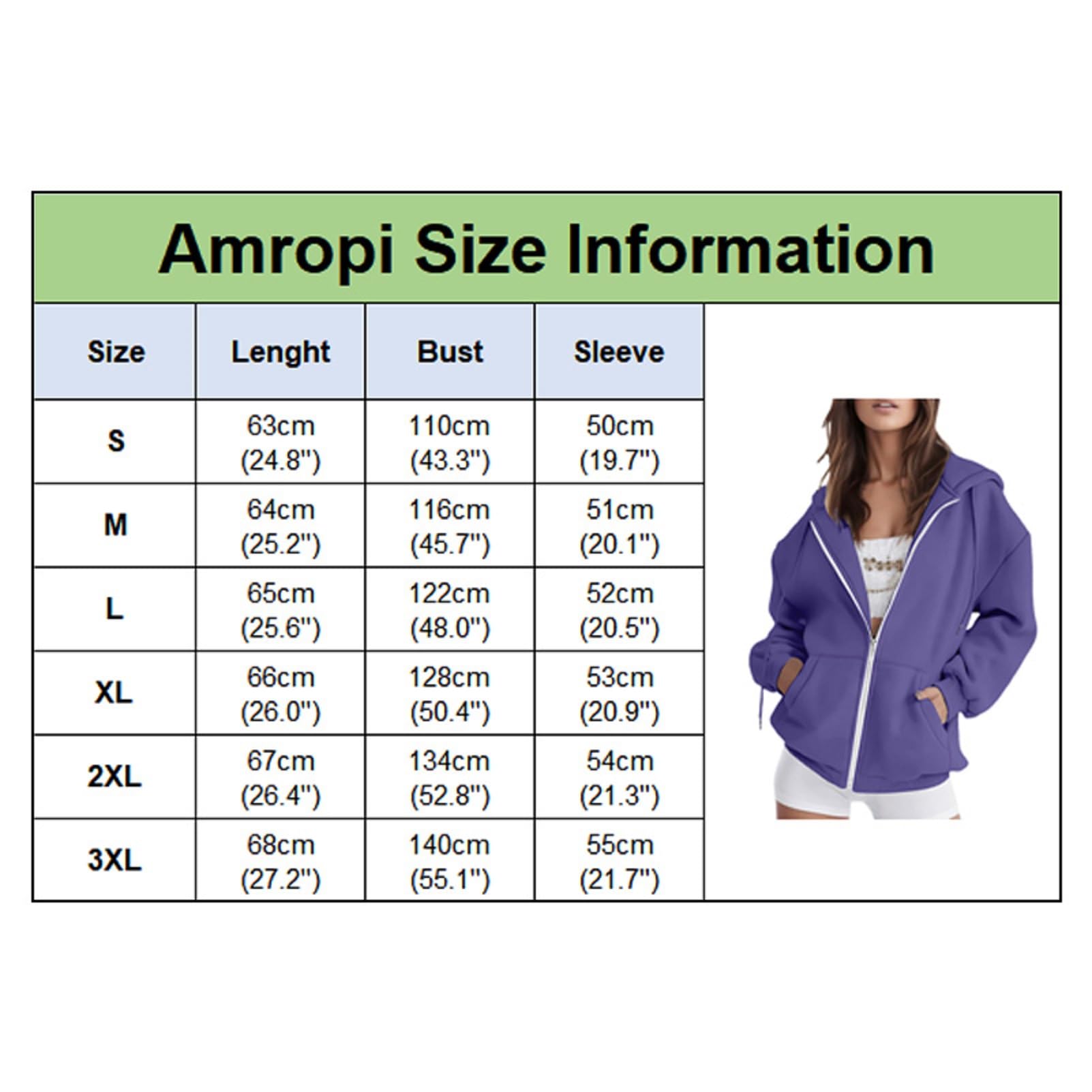 amropi Sweat-Shirt Femme Sweat à Capuche Zippé Hoodie Sport Veste Manche Longue Manteau