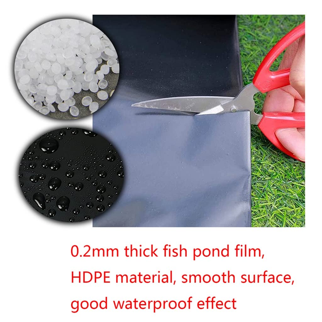 Telo per laghetto da Giardino Heavy Du in Gomma Flessibile da 0,2 mm - Telo per Fondo laghetto per Pesci, Giochi d'Acqua, ruscelli, fontane e Piscine.
