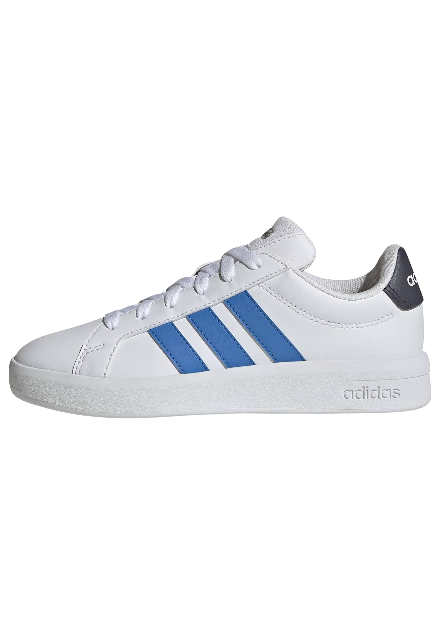 adidas Unisex Kinder Grand Court 3.0 Shoes JUNIOR, FTWR White/Lucid Ray Blue/Aurora Onix, 35 1/2 EU