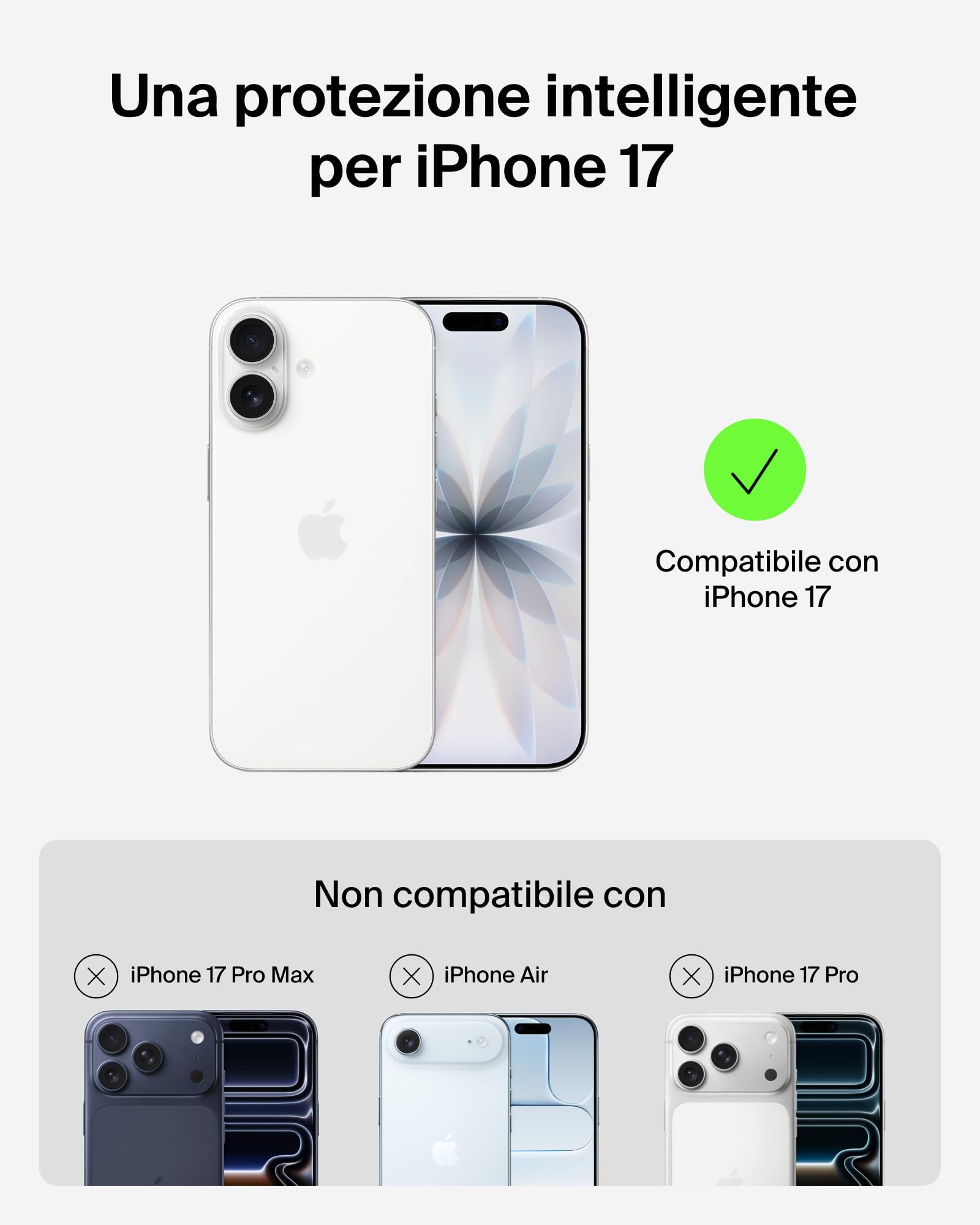 Belkin SheerForce Protect Cover per iPhone 17 Compatibile con MagSafe, Design Sottile e Rivestimento Antigraffio, Custodia Protettiva per iPhone, Magnetica e Anti-urto - Blu