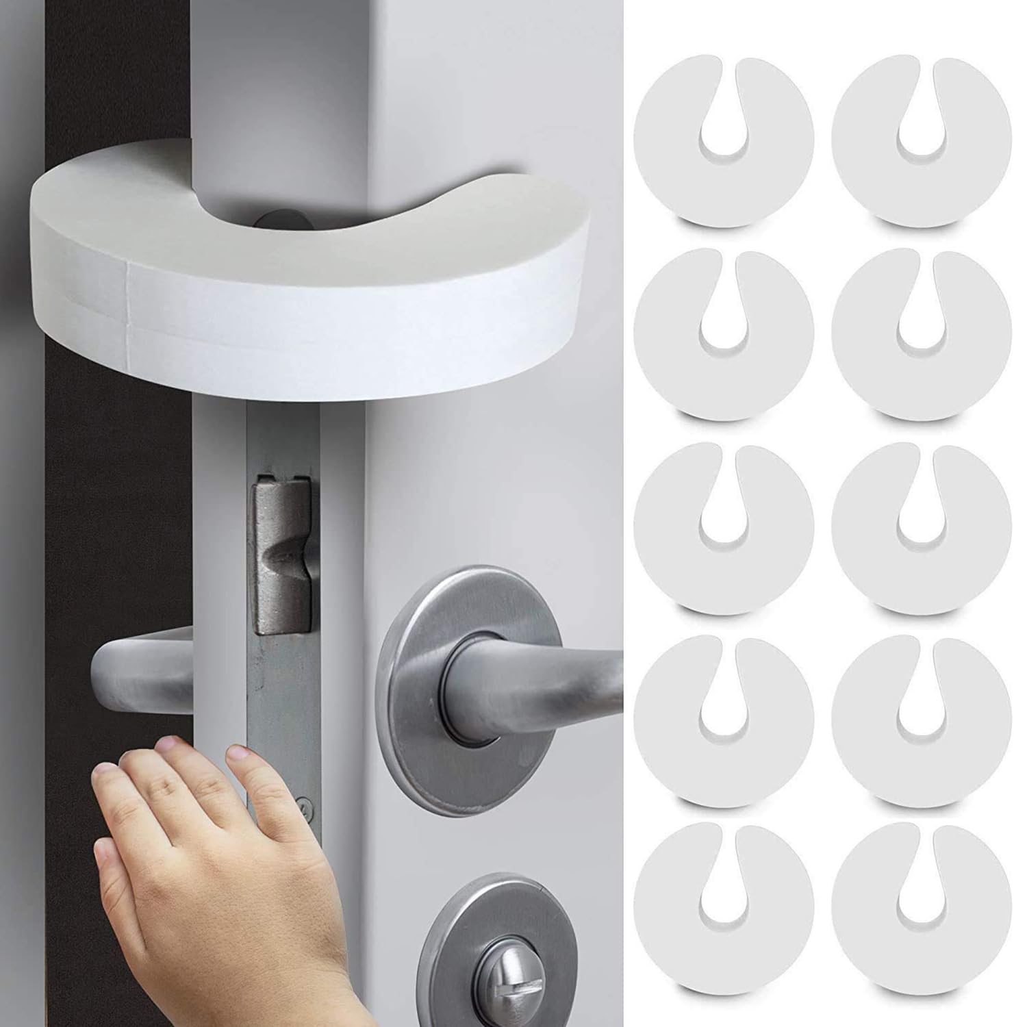 X spring Door Finger Guards, 10 Pack Extra Soft Foam Pinch Door Guard, Child Safety Soft Door Pinch Guard, Foam Door Stopper Prevents Children Baby Finger Pinch Injuries, Getting Locked in Room