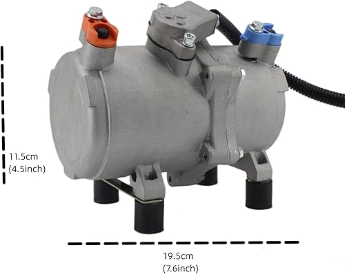 Miniatura 5 de NEKPOKKA Compresor eléctrico de aire acondicionado automotriz, compresor de aire acondicionado de 24 V reequipado con compresor eléctrico de nueva