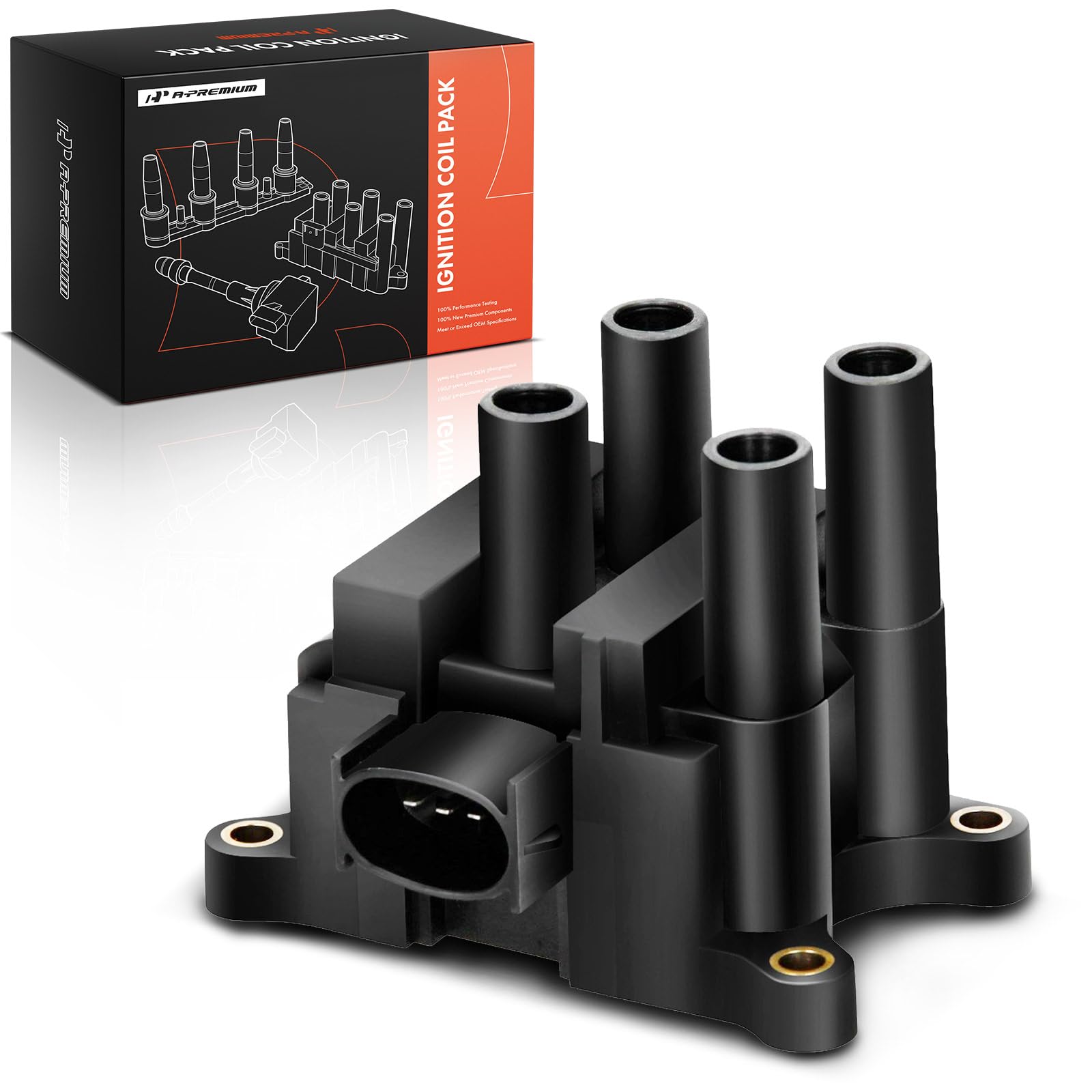 A-Premium Engine Ignition Coil Pack Compatible with Ford Focus Fiesta Escape Contour Courier Ka Mondeo Mazda B2300 Tribute Mercury Mystique Replacement for FD497, 988F12029AB-image-46