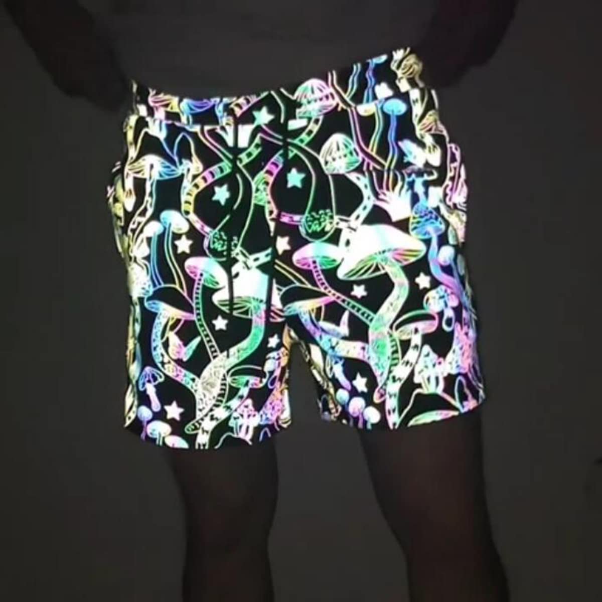 Amazon.com: Men Colorful Reflective Shorts Pants, Summer Men's