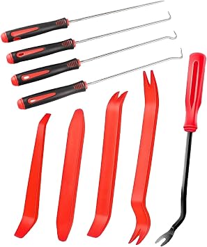 9 Pcs Trim Removal Tool Set, Car Panel Removal Kit and Precision Hook Set for Automotive Interior/Exterior