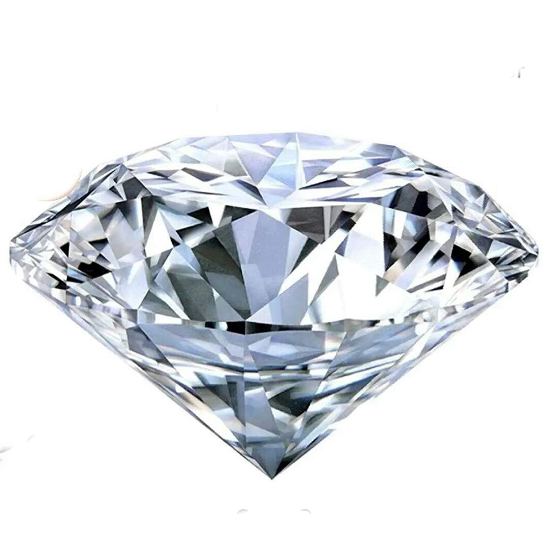 AK CREATION GEMS 25 .25 Carat Zircon Round Shape Certified AAA+ Diamond Rashi Ratan Gemstone for Men and Women