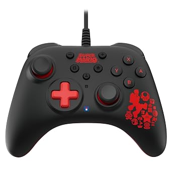 HORI Nintendo Switch HORIPAD Turbo Mario Ergonomic Wired Controller Pad - Offically Licensed by Nintendo