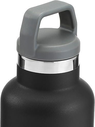 Miniatura 4 de STOVER Botella de agua aislada, acero inoxidable de 16 onzas, doble pared, al vacío, boca ancha, tapa giratoria a prueba de fugas, ideal para