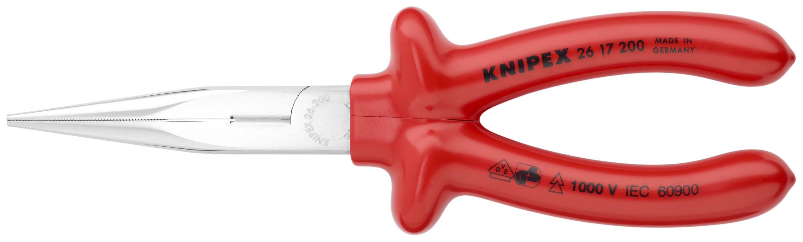 Knipex 2617200 pinze a becco lungo con taglierina, 1000 volt Rated, 20,3 cm