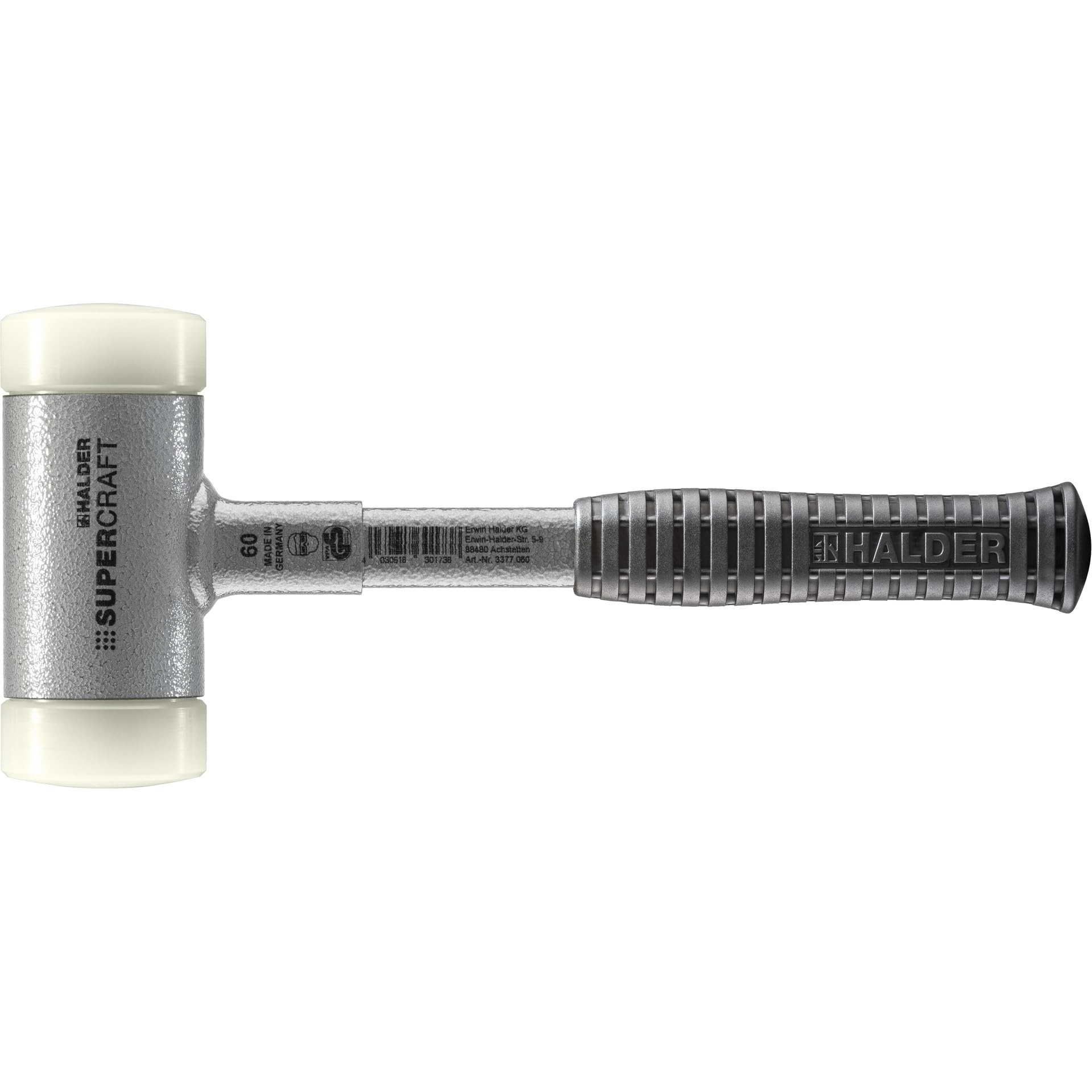 Halder Black Silver 3377060 3377 Eh"Supercraft" Soft-Face Mallet With Steel Tube Handle - Multi-Colour