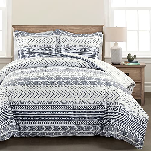 Lush Decor Hygge Geo Reversible 3 Piece Cotton Duvet Set,