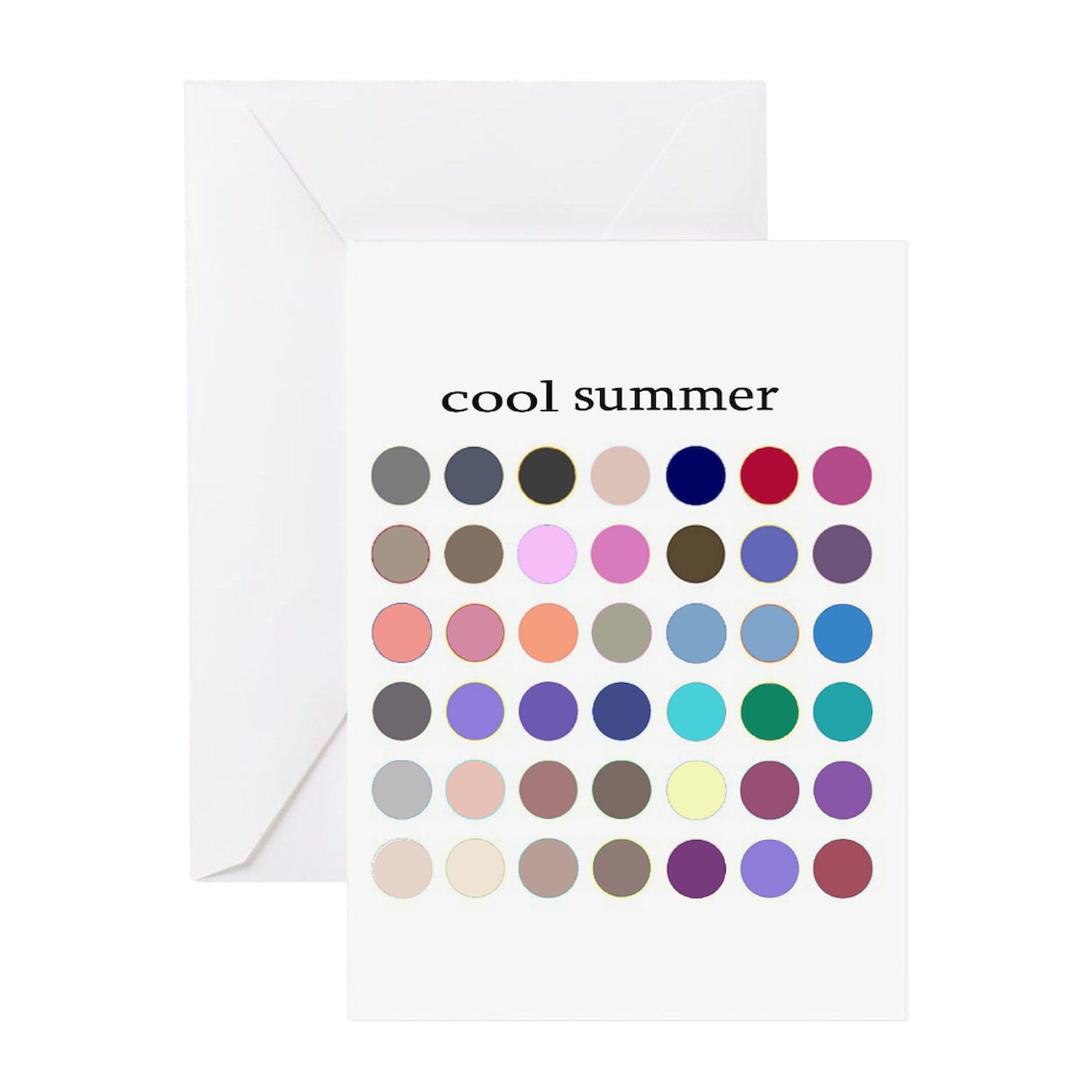 CafePress Color Analysis Card Cool Summer Folded Greeting Card Glossy