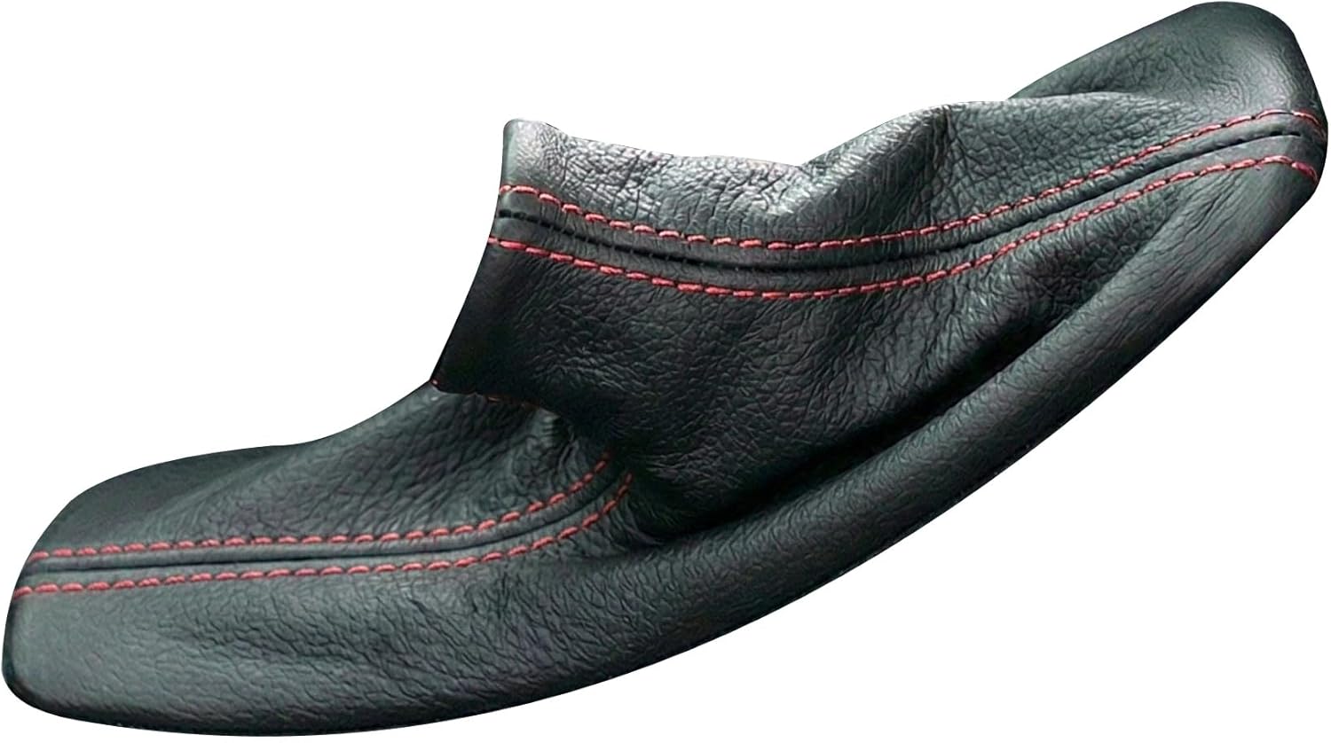 RedlineGoods ebrake Boot Compatible with Alfa Romeo Spider 1986-93. Tailor Made - not Universal. Genuine top-Grade Italian Black Leather with Red Thread