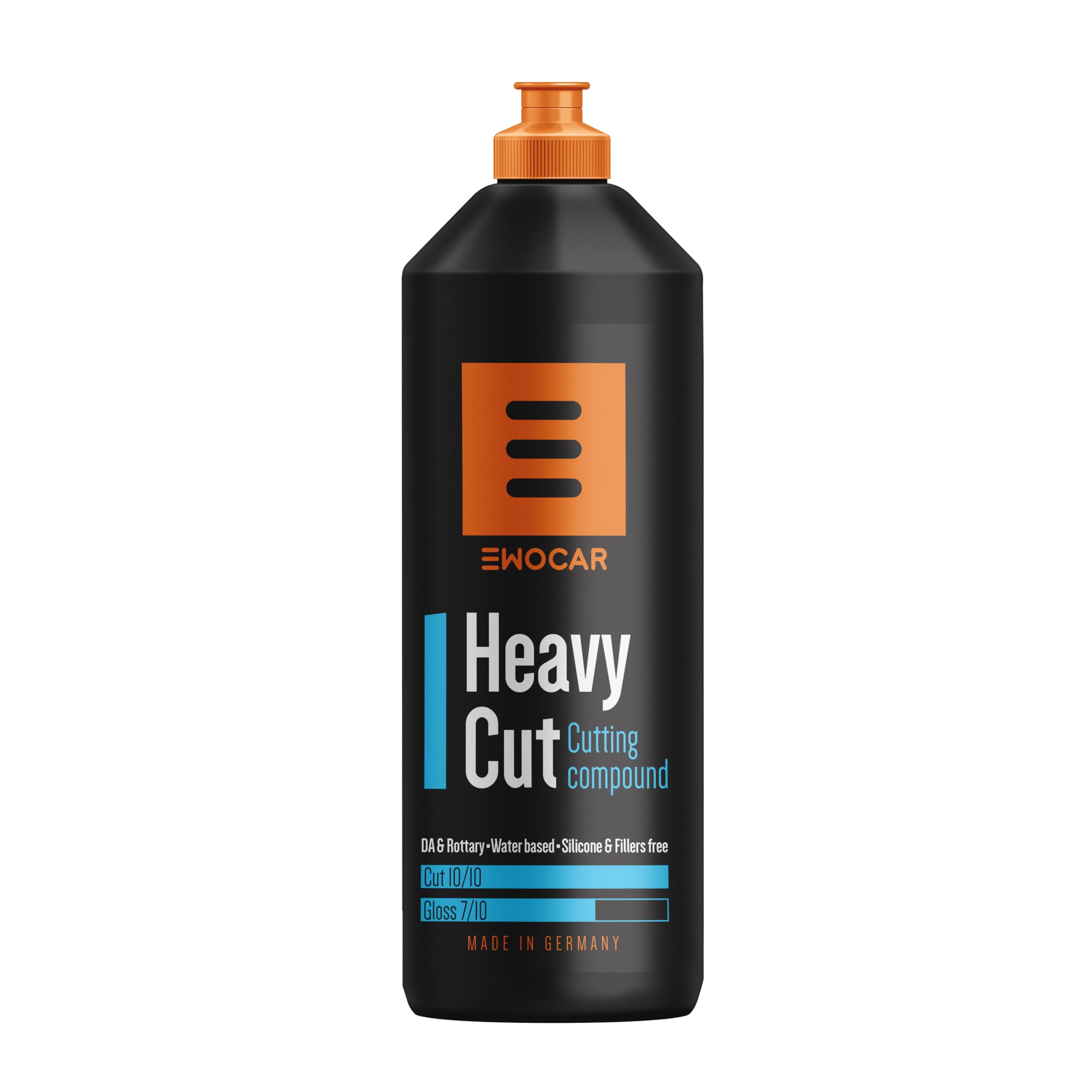 Heavy Cut Polierpaste 1000ml – Schleifpaste zum Entfernen von Schleifspuren P1000, wasserbasiert, staubarm, silikonfrei – Professionelle Lackkorrektur für tiefe Defekte