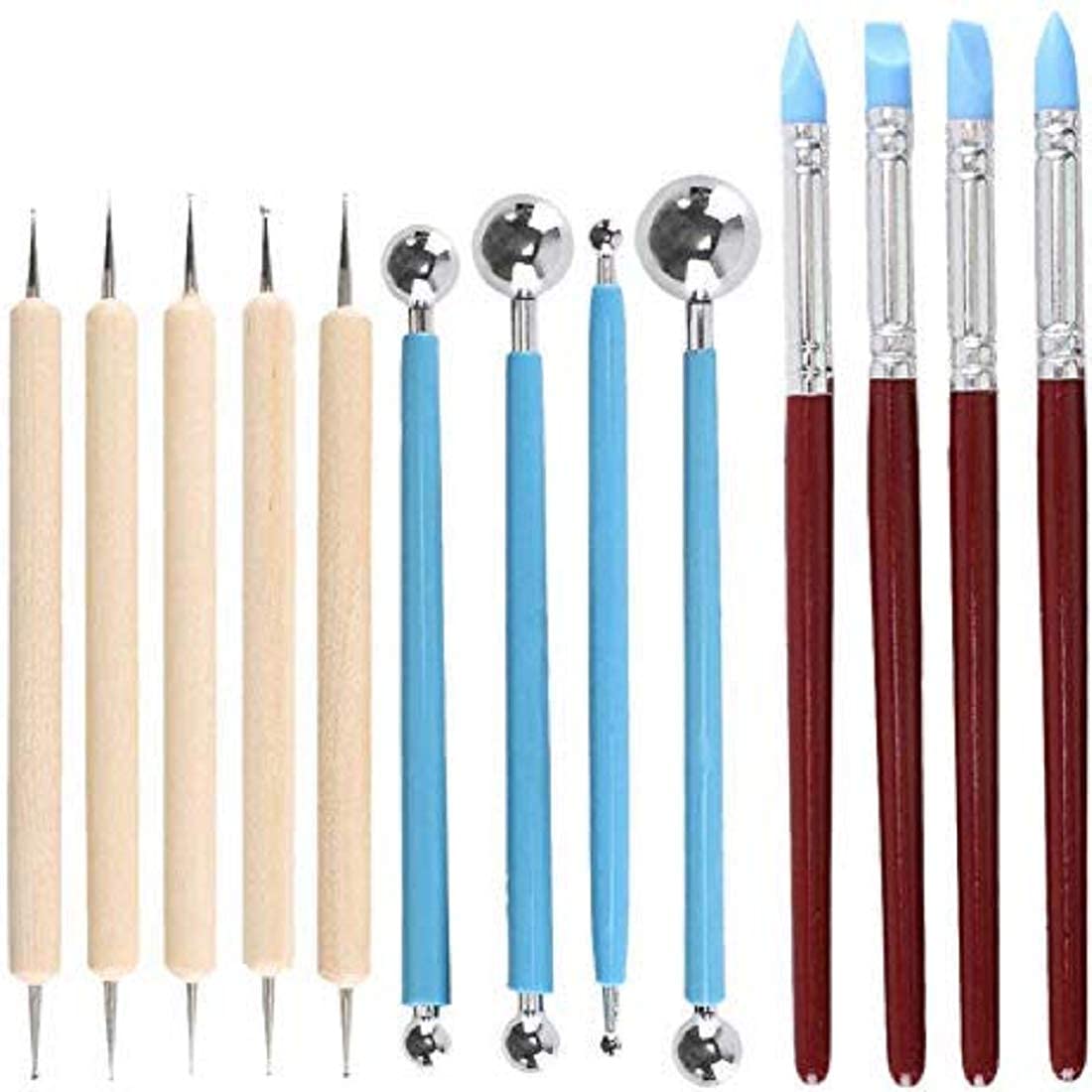 Rubber Polymer Pottery Clay Sculpting Modelling Sit Ball Stylus Nail Art , Multicolour-image-28