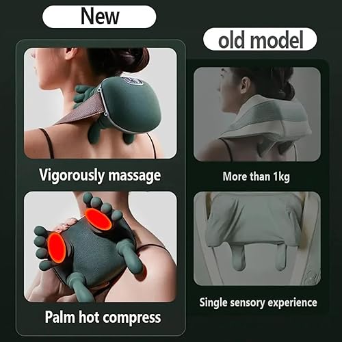 Miniatura 5 de Masajeador inalámbrico Pro Hands para cuello y hombros con manos pequeñas, alivio de tejido profundo Shiatsu 4D con calor, masajeador cervical