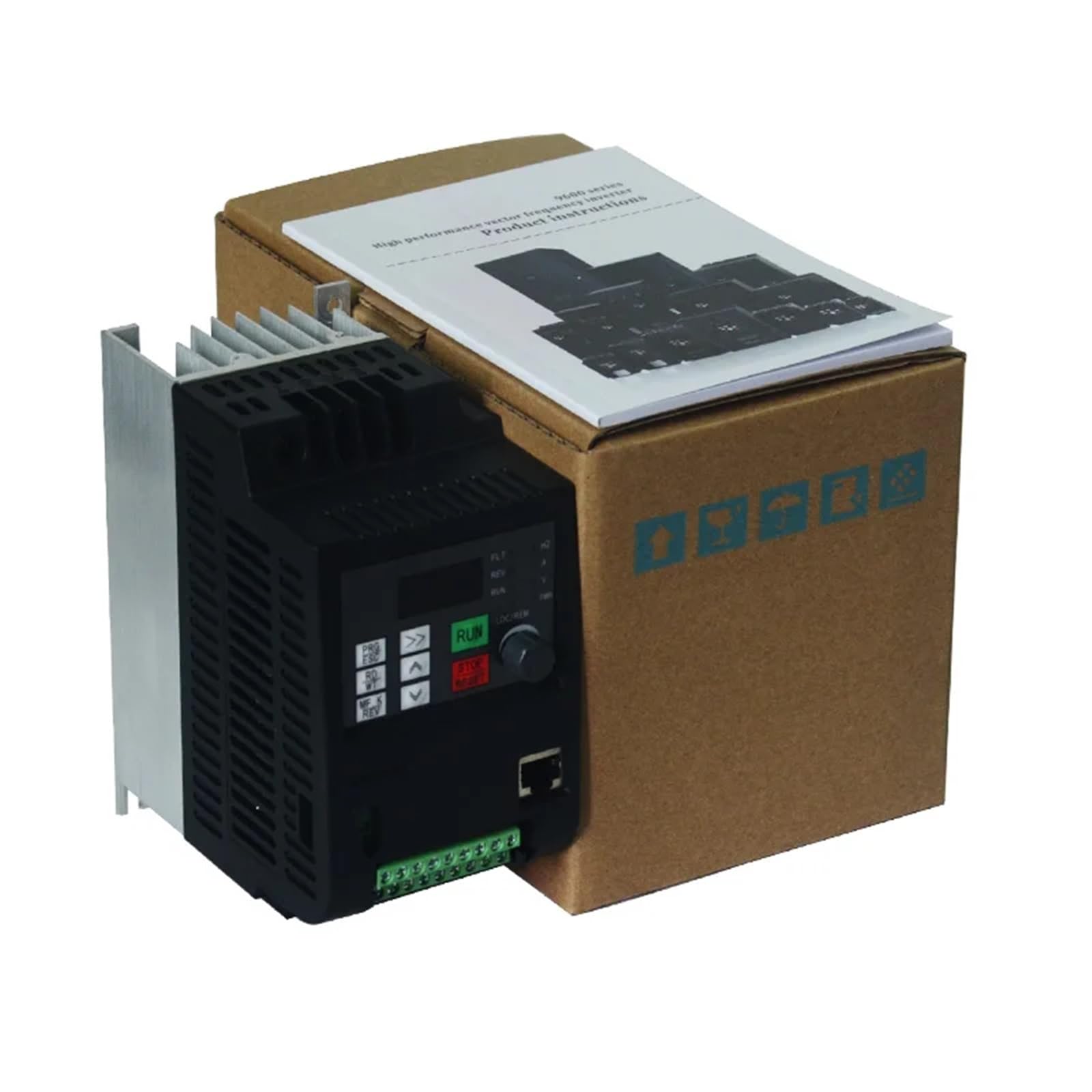 Inversor de frecuencia Solar VFD 0,75KW/1,5KW/2,2KW/220V Salida monofásica o trifásica Convertidor de frecuencia VFD Velocidad Ajustable(Solar 7.5kw 30A)