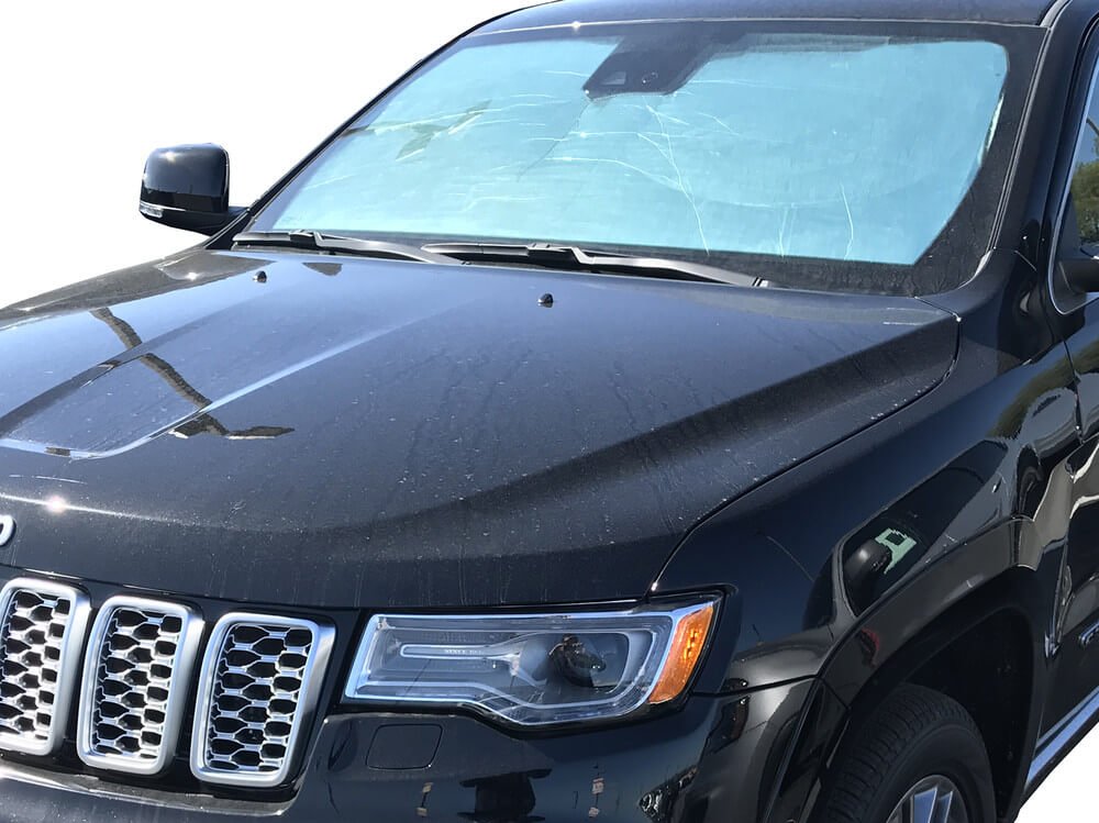 HeatShield, The Original Windshield Sun Shade, Custom-Fit for Jeep Grand Cherokee SUV w/Sensor 2011-2021 Silver Series