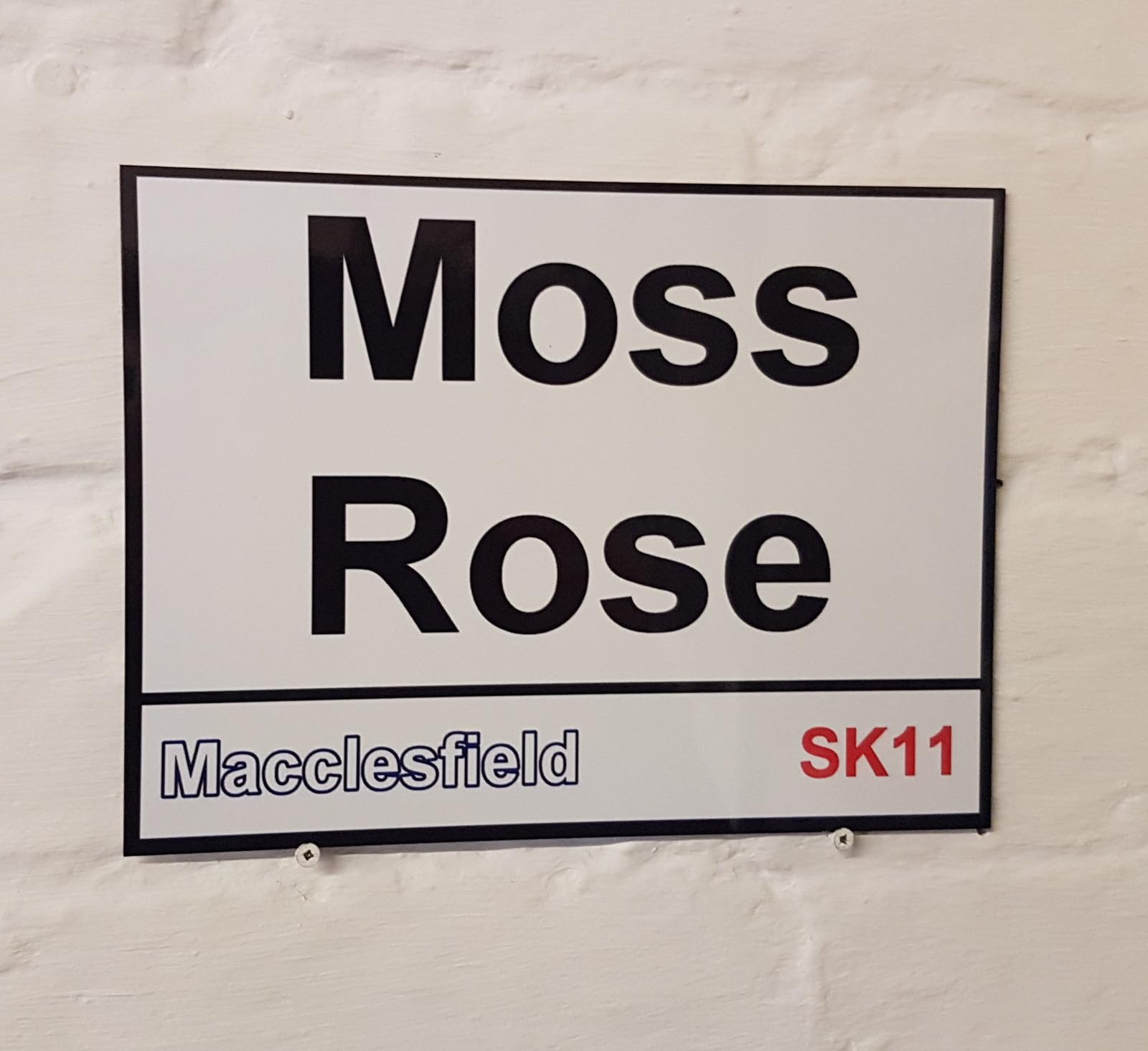 Yelacecca New Metal Street Sign Macclesfield Town Fc Moss Rose Street Sign 8X12 Inches