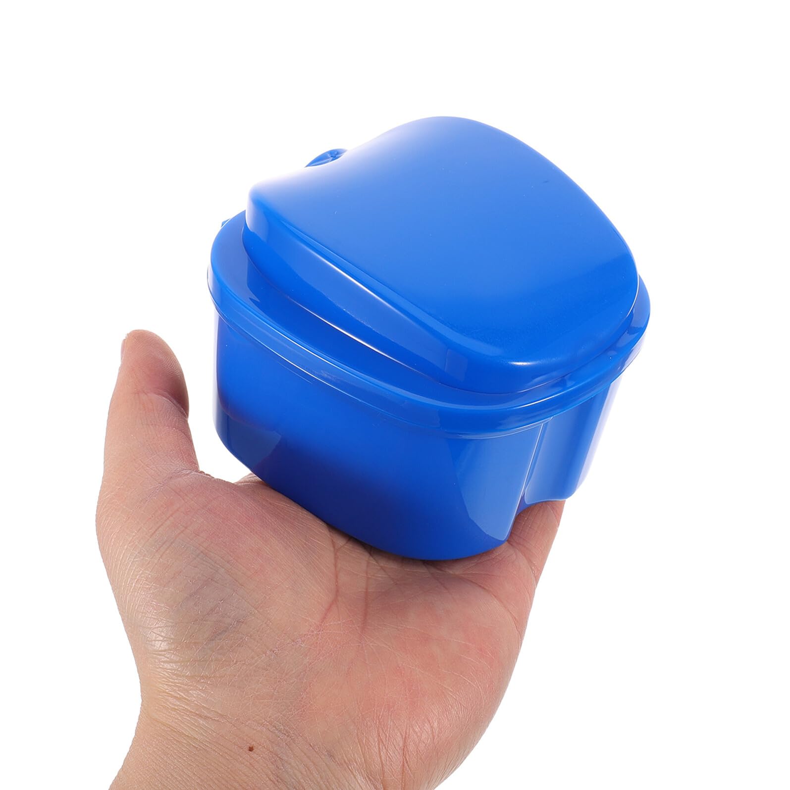 Set 5 Scatole per Protesi Dentarie Portatili con Coperchio, Contenitori Colorati per Ammollo e Pulizia, Custodie Compatte da Viaggio per Apparecchi Ortodontici e Dentiera