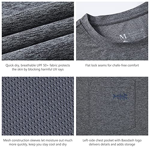 Image of BASSDASH Men's UPF 50+ Performance Long Sleeve T-Shirt UV Sun Protection Fishing Hiking Sports Shirts