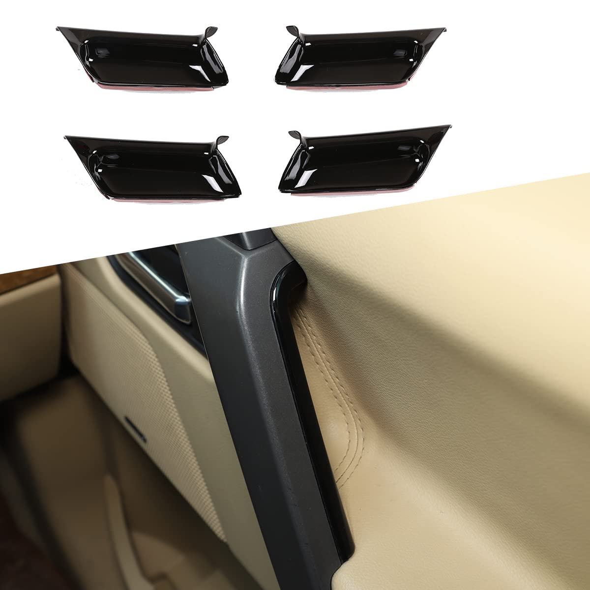 Garnitures de poignée Land Rover Freelander 2 en ABS noir au design élégant et finition soignée