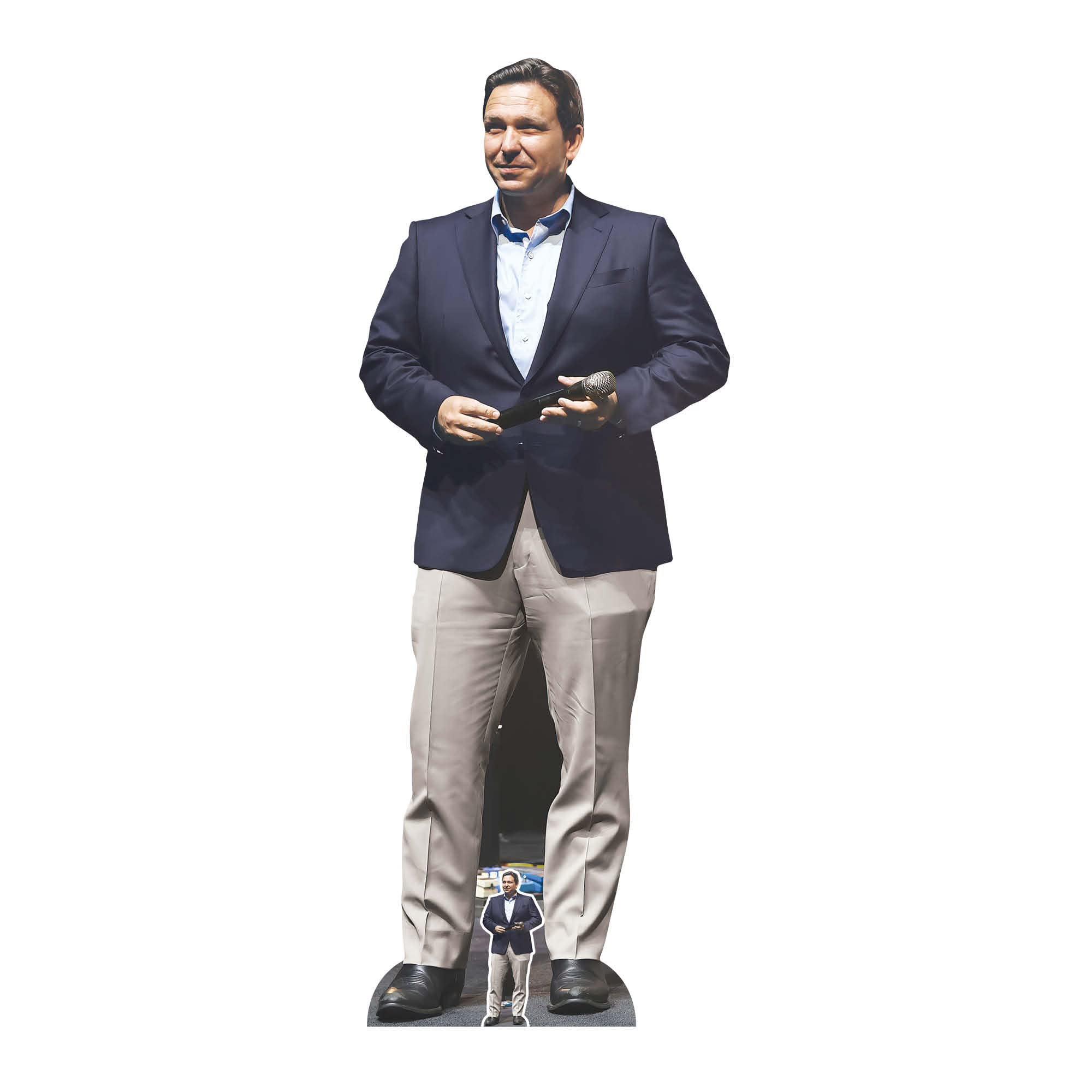 Star Cutouts SC4268 Ron DeSantis Lifesize Cardboard Cutout with Mini – Political Figure Display for Events & Collectors