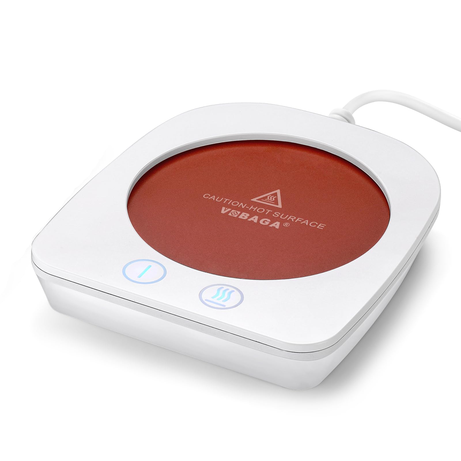 VOBAGA Coffee Warmer & Mug Warmer for Home Office Desk Use, 20Watt Electric Cup Beverage Warmer Plate with 3 Temperature Settings for Tea,Water,Cocoa,Milk,Soup with Auto Shut Off after 4 Hours Feature