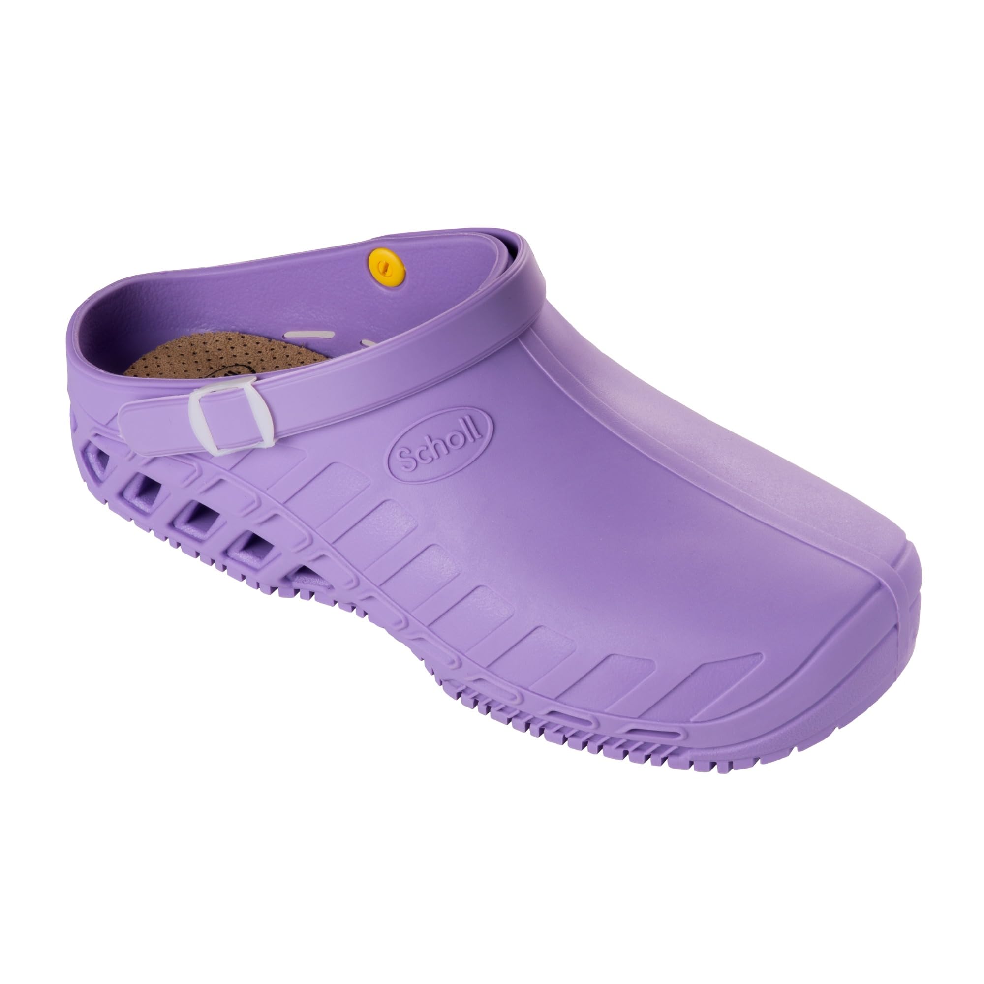 Scholl Clog Evo - Zoccoli Sanitari Professionali per Uomo o Donna, Ultra Leggeri, Comodi e Traspiranti, con Suola Antiscivolo, Soletta in Memory Removibile e Cinturino Rotante