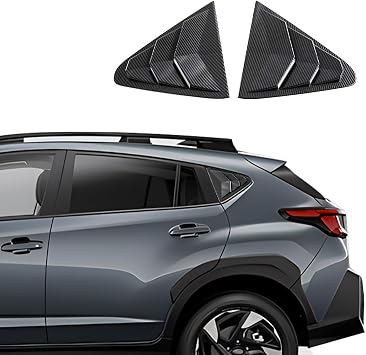for Subaru Crosstrek 2024 2025 Exterior Accessories Sporty Car Rear Side Window Louvers Air Vent Scoop Shades Cover Trim Blinds 2PCSCarbon Fiber