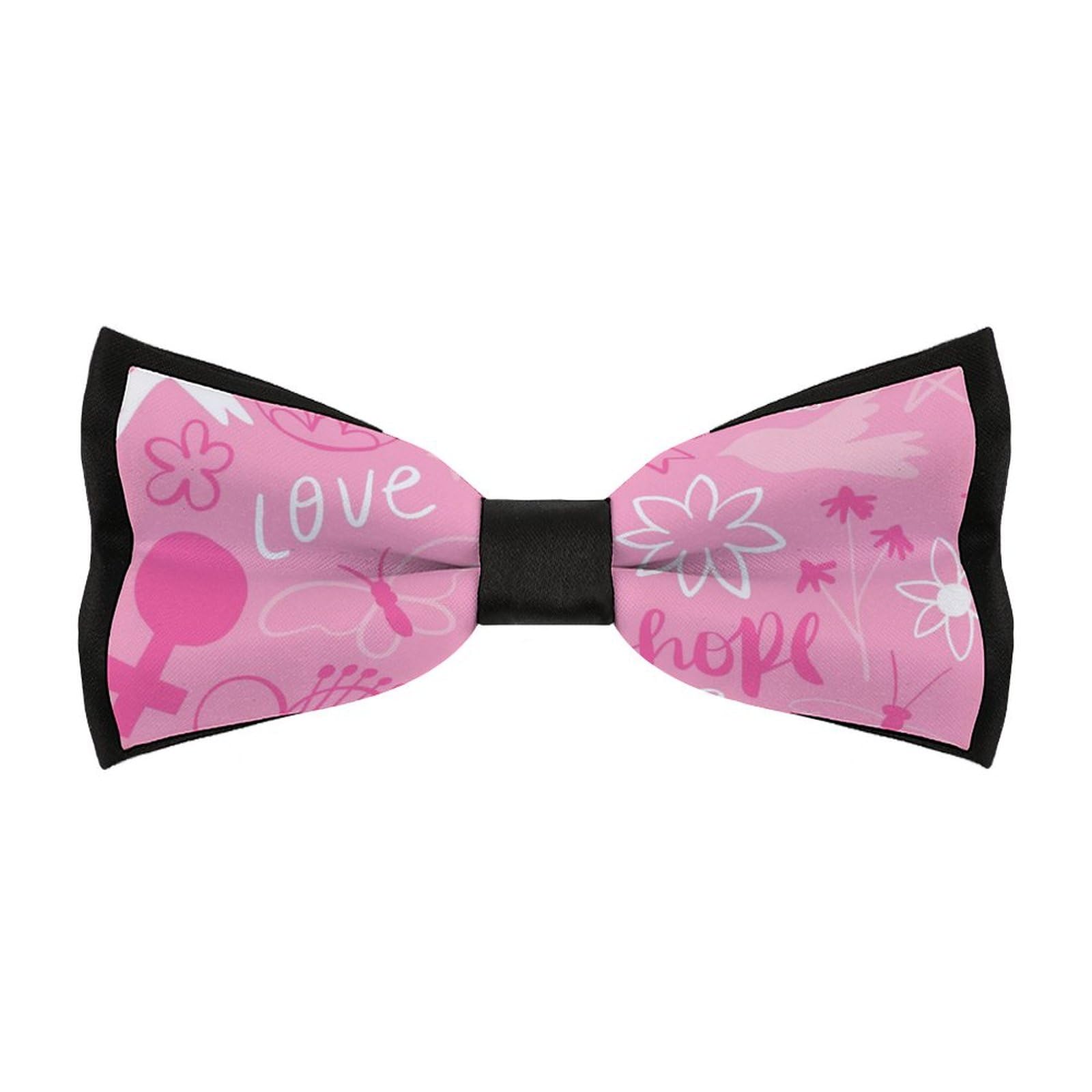 JYYAU Fight Cancer Awareness Month Ribbons Bow Tie Adjustable Necktie For Men Business Fashion Pre-tied Tie Neckwear Novelty Accessory For Weddings Party Festival