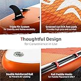 Abahub Guinzaglio SUP 10ft (3m) - Cavo TPU 7mm, Passante Caviglia Comodo, Per Surf E Paddle - Foto 3