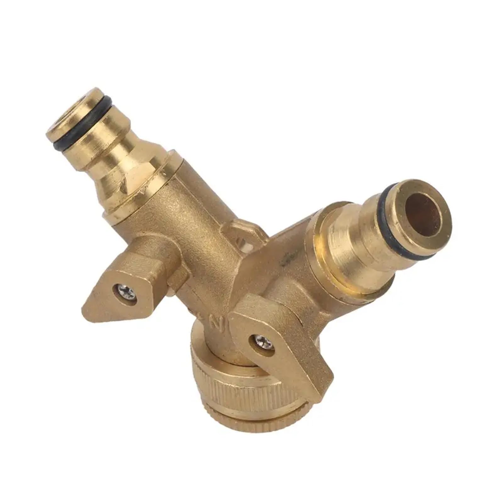 Válvula de bola en forma de Y con rosca hembra de latón de 1/2 3/4 pulgadas, divisor de agua de dos vías, conector de grifo de jardín, válvula de riego, 1 unidad