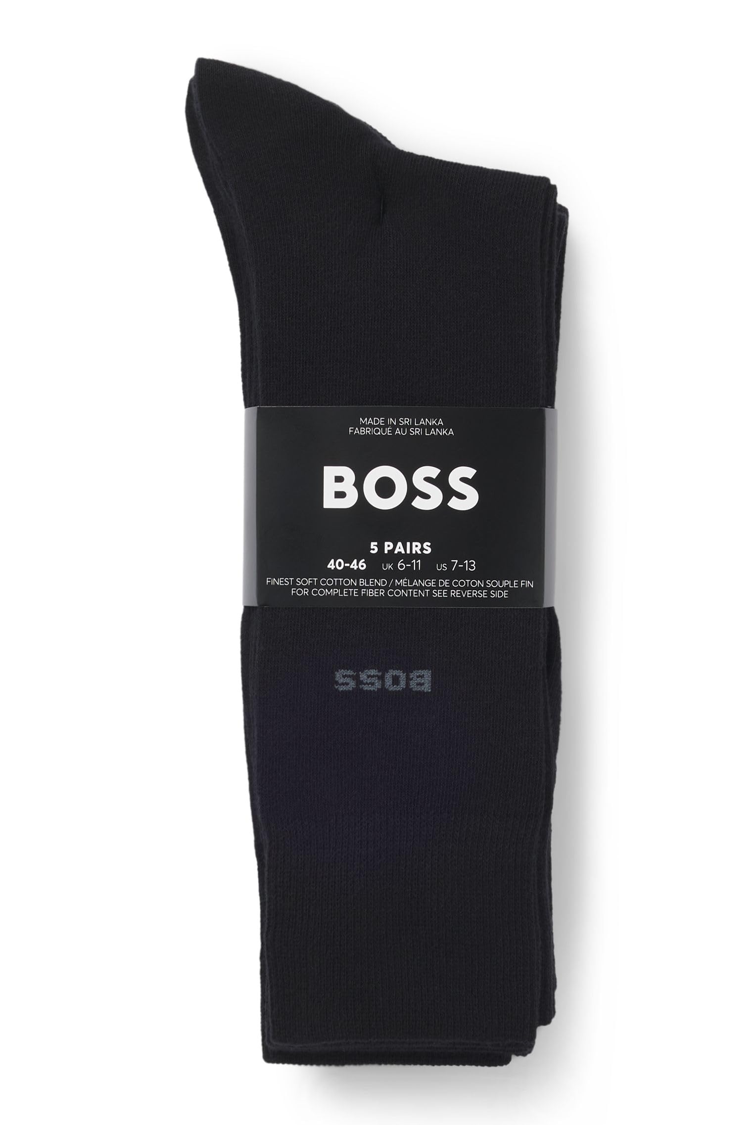 Boss Mężczyźni Rs Color Cc Skarpety, Czarny, 43-46 EU/5 Par