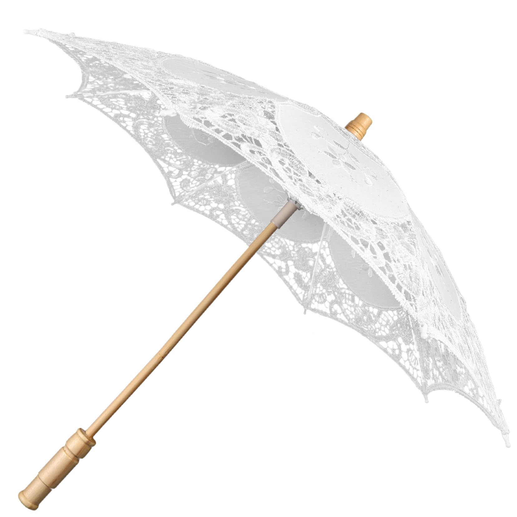 3pièces Parasol Dentelle Blanche Pour Mariage Accessoire Élégant Pour Mariée Et Photographie Parapluie Décoratif Pour Fête Nuptiale Et Événements Spéciaux