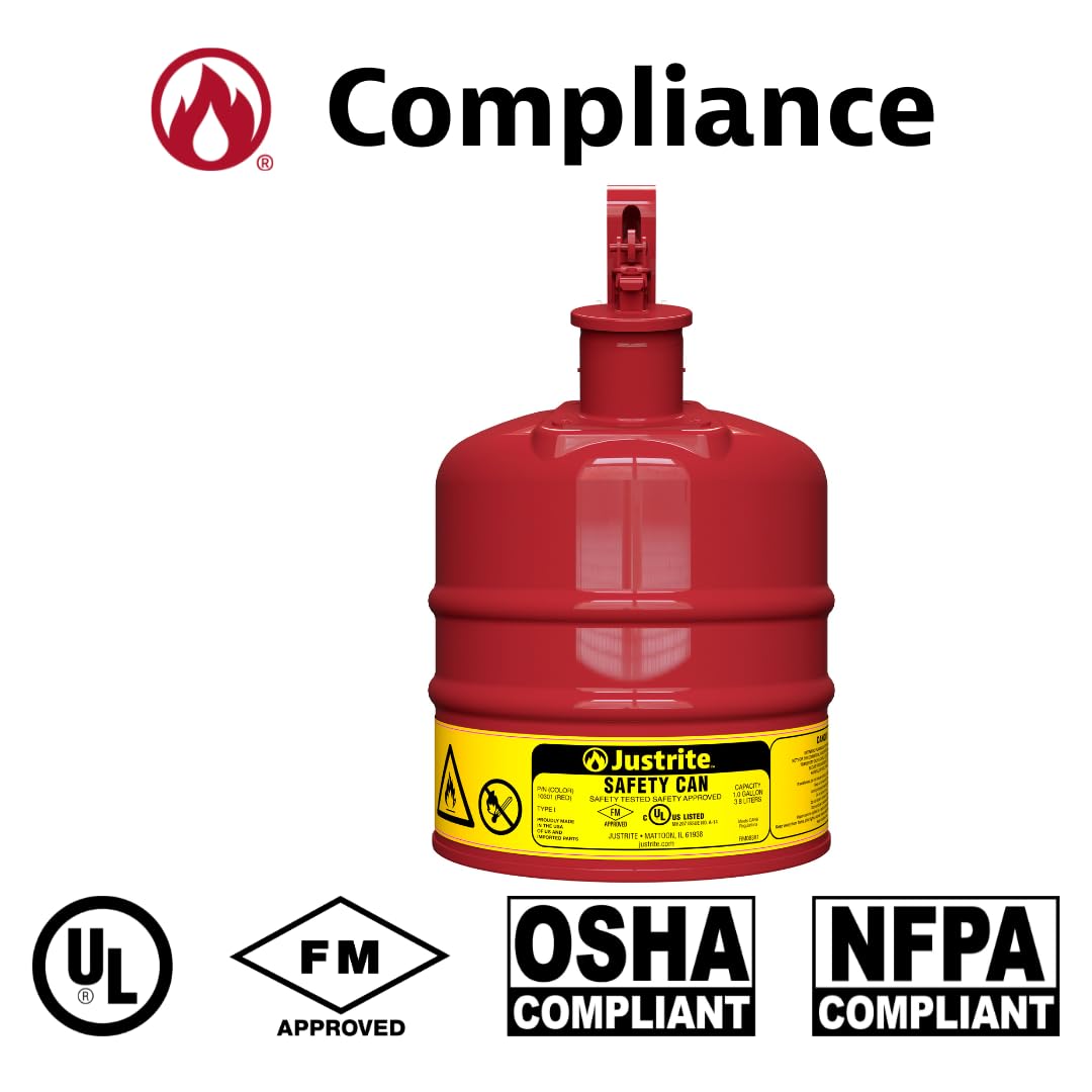 Sicherheitsbehälter 10301 Typ I mit Auslösesystem, Stahl, 4L, Rot