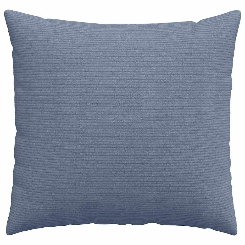 2er Set Sofakissen Blau 45x45 cm, Dekokissen aus weichem Cordstoff mit Polyesterfüllung, Moderne Zierkissen für Sofa und Schlafzimmer, inklusive abnehmbarem Bezug