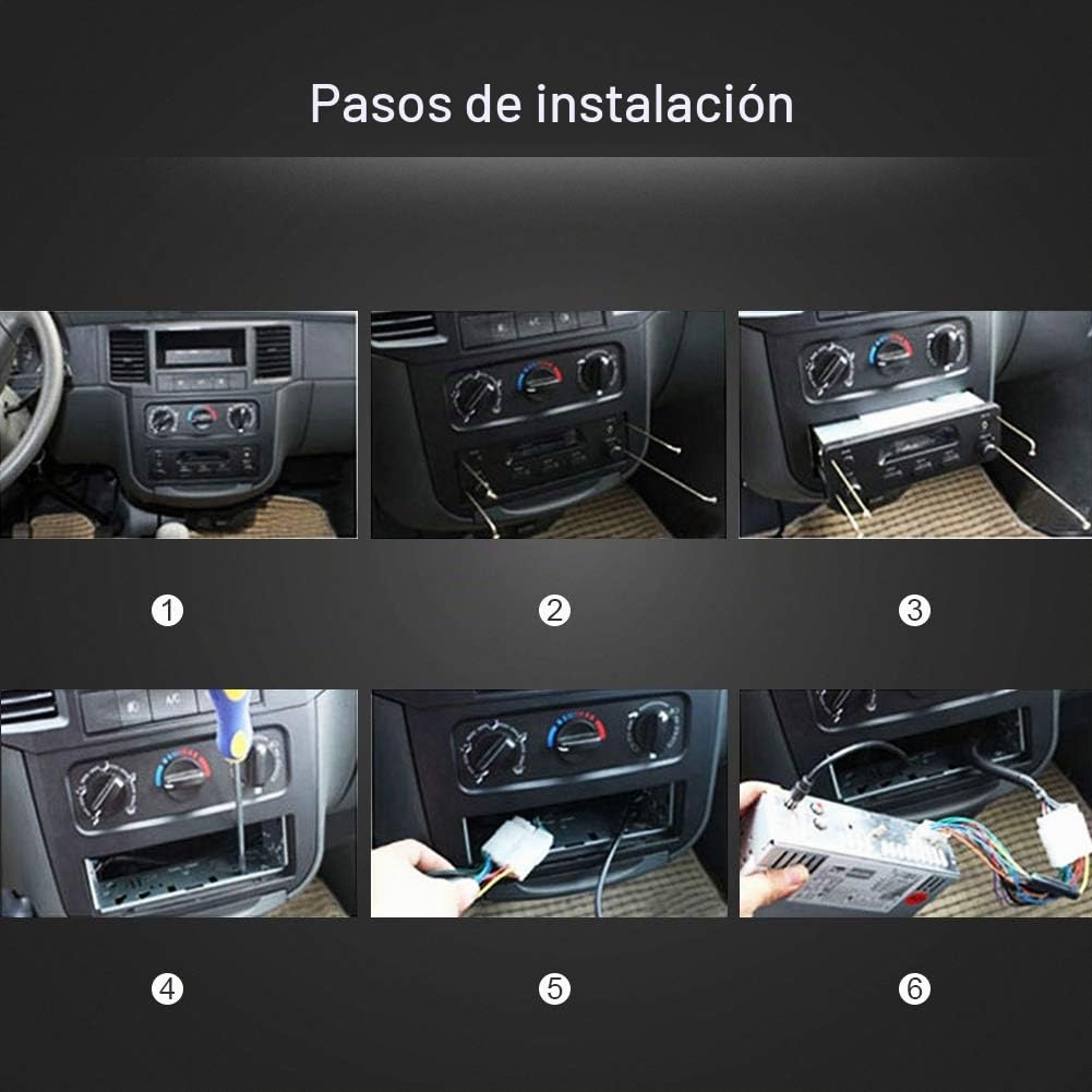 Qiilu Radio coche 4.1 pulgadas Reproductor MP5 Pantalla HD Bluetooth Manos libres Reproducción de video Radio FM AUX TF USB y Control remoto(con camara)