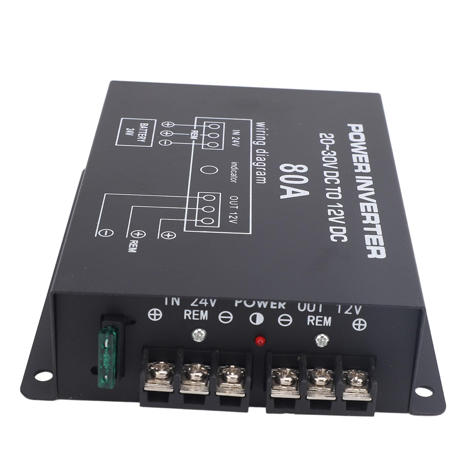 Convertitore Riduttore di Tensione da 24 V a 12 V per Auto, Camion, Camper, SUV, Autobus, Controllo della Temperatura (80A)