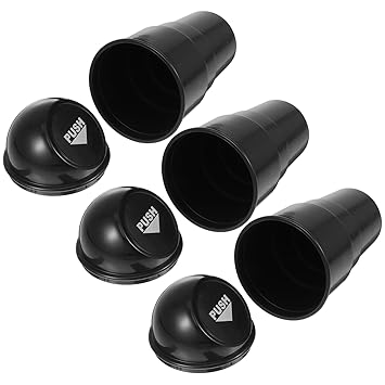 NUOBESTY 3Pcs Car Trash Can with Lid Efficiently Space Saving Car Trash Storage Bucket Leakproof Vehicle Trash Bin for Automotive Car Home Office Kitchen (Black)