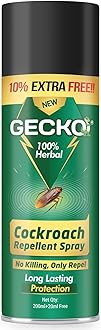 Shadow Securitronics Gecko Cockraoch Repellent Spray - Non-Toxic Cockroach Repellent for Home, Kitchen, and Office, Human & Pet Friendly with Refreshing Fragrance and biodegradable 100% Natural(200Ml)